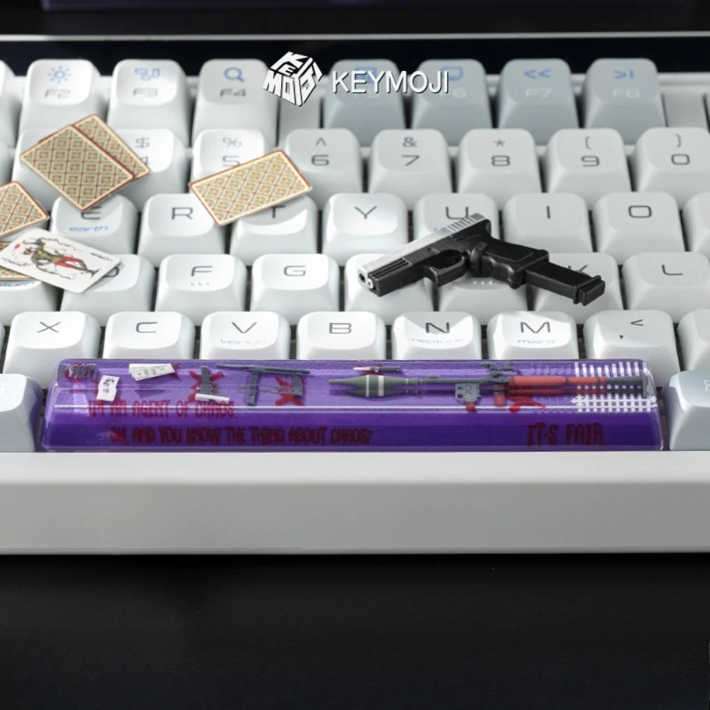 Spacebar Keycaps Custom 6.25u Resin Artisan Point Keycap Anime Transparent Mechanical Keyboard Caps Personality Game Accessories