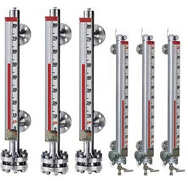 Magnetic Liquid Level Gauge Meter Indicator Plastic Tank Depth Sensor Transmitter 4-20 MA 0.5% Accuracy