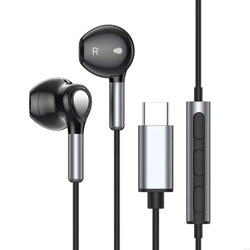 A9LF Type C Earphone USB C سماعات الأذن للموسيقى الرياضية HIFI سماعة HIFI مع الميكروفون
