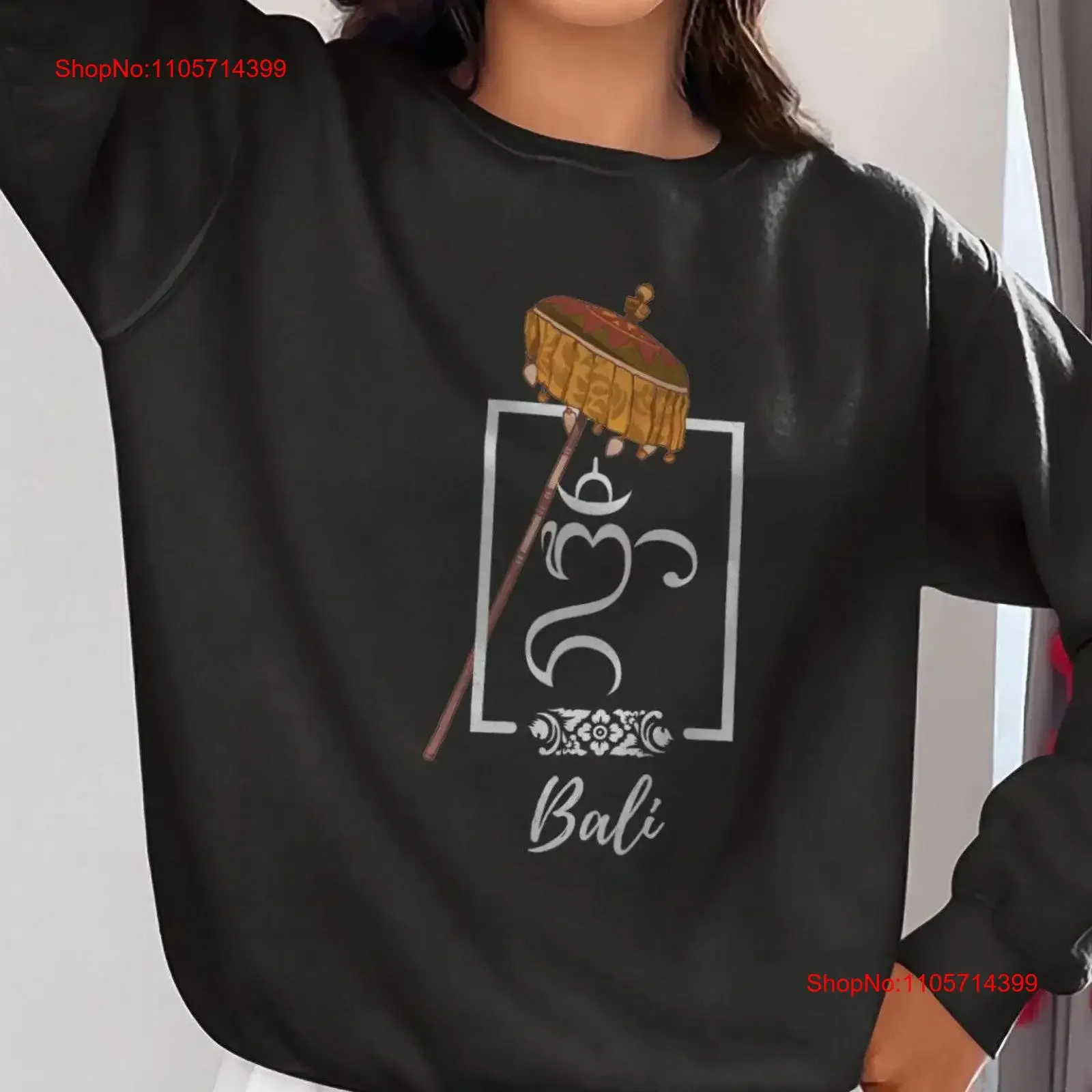 Om Bali sweaT T Shirt Balinese Hindu Indonesia Jumper Ohm Omkara Spiritual Sweater Yoga Crewneck Pullover vintage Washed