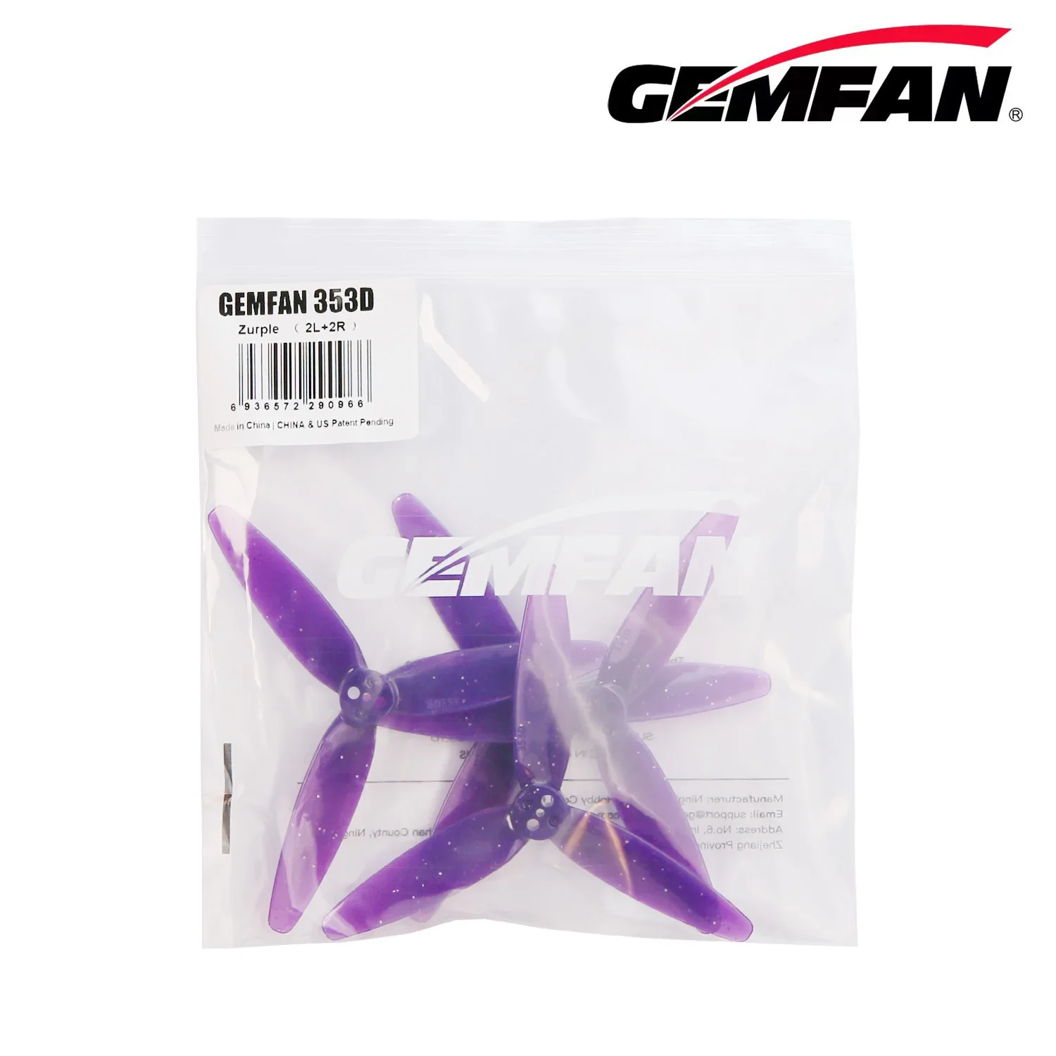 2 paires d'hélices Gemfan 353D 3D à 3 pales, 1.5mm, 3 trous pour Drones de course Freestyle à double rotor de petite taille