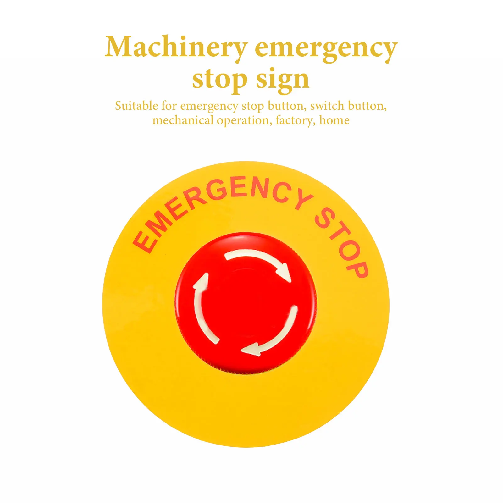 4pcs Emergency Tag Sticker Decal Emergency Stop Indicator Decal 62mmx31mm Industrial Safety Signs Warning Labels for Factory