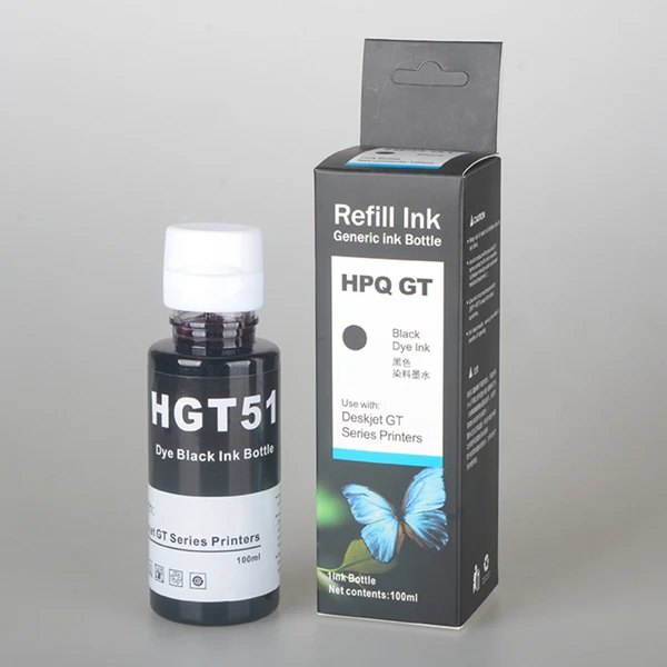 Refill Dye Ink Kit For HP GT51 GT52 For HP GT5810 GT5820 GT 5810 GT 5820 For all HP GT Series Inkjet Printer Ink 100ml/Bottle