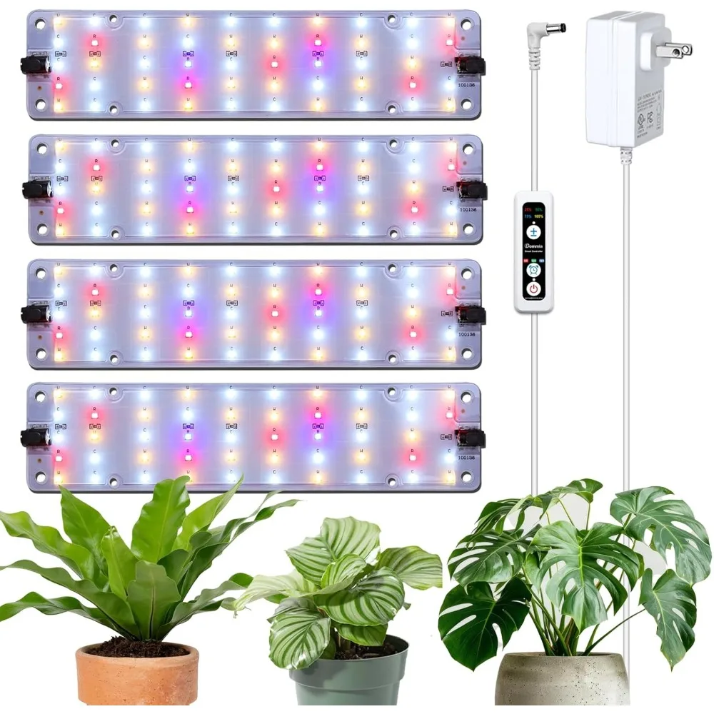 

Фитолампы 40 Вт, соединяемые, для комнатных растений, полный спектр, таймер 6/12/16 часов, с регулировкой яркости, ультратонкие, 1 комплект