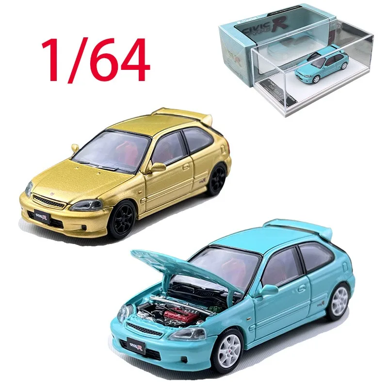 

FH Diecast 1/64 Scale Honda Alloy Car Model Honda Civic Type-R EK9 Play Vehicles Toys for Boys Original Box Collection