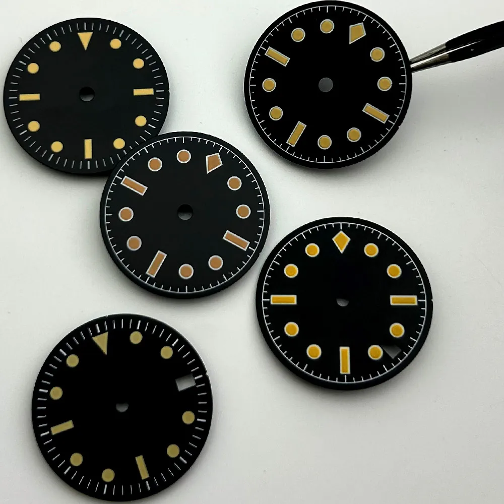 28.5mm Classic Watch Hands  Dial Set C3 Lume NH35 NH36 Compatible Retro Pointer Combination Custom Watchmaking Parts