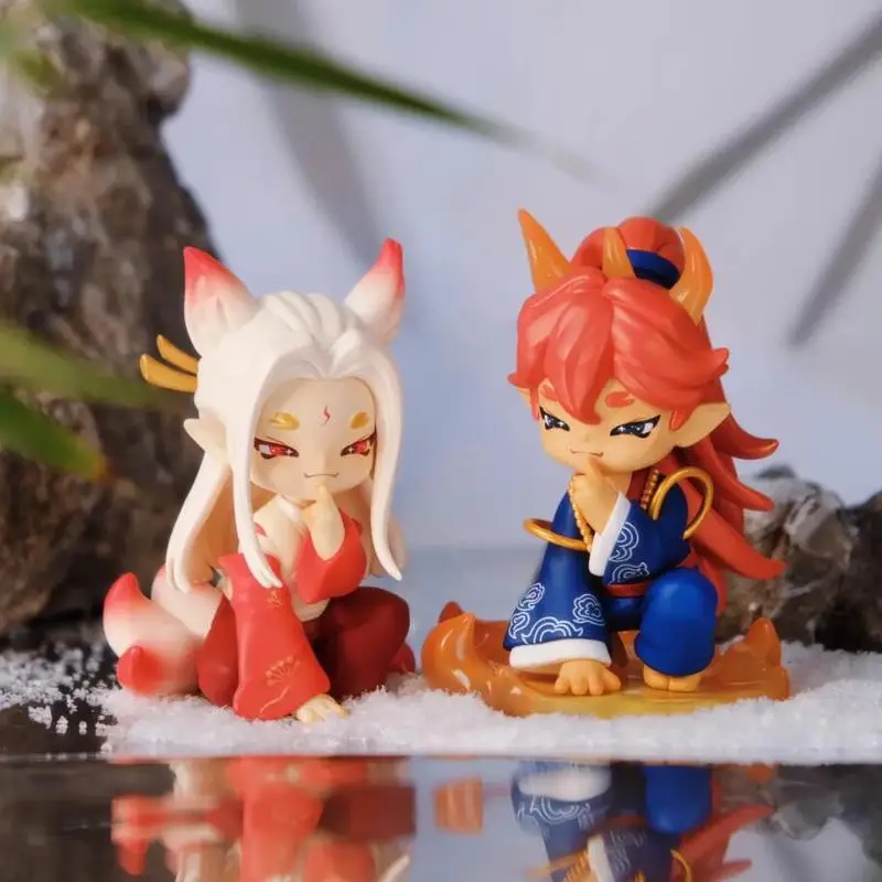 

Mstarspola Searching For Mountains And Seas Seies Blind Box Ancient Style Trendy Toy Cartoon Desktop Ornaments Boy Birthday Gift