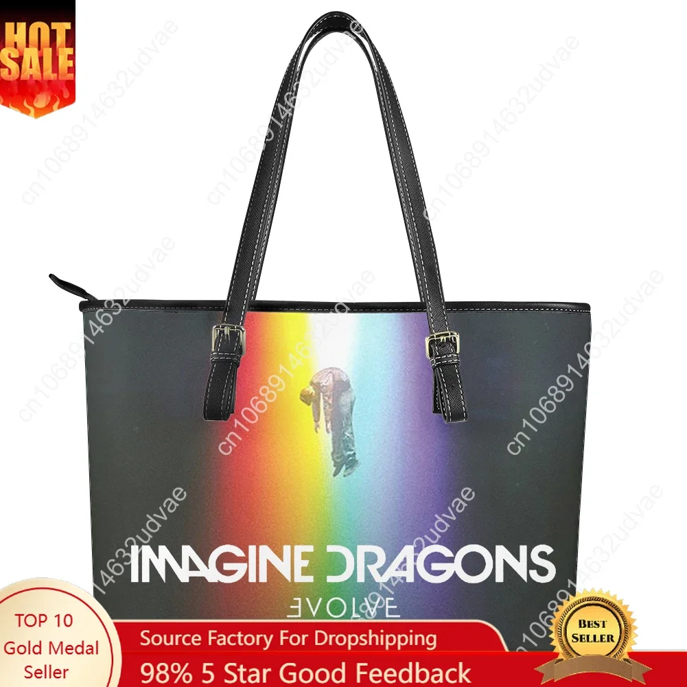 

Imagine Dragons Handbag Womens Mens Personalized Tote Bag Fashion Shoulder Bag Business Leather Purse Travel Grocery Bag Gift