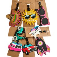 Fiesta Hat Sunglasses Luggage Tags Suitcase Holder Travel Accessories ID Addres Silica Gel Portable Label Letter Baggage Tag