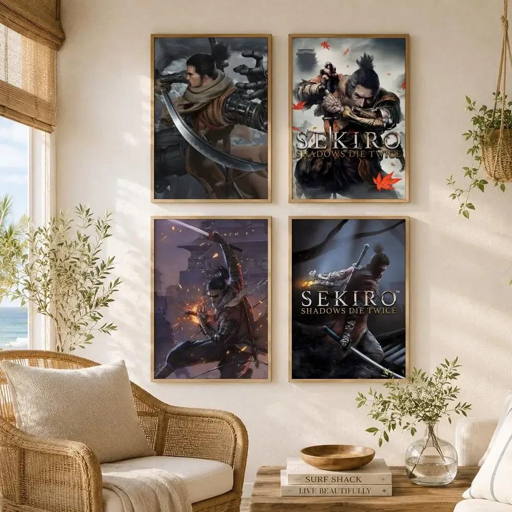 Game S-Sekiro Shadows Die Twice PosterHigh-Quality Canvas Wall Mural Crease-Free For Living Room Bedroom Interiors