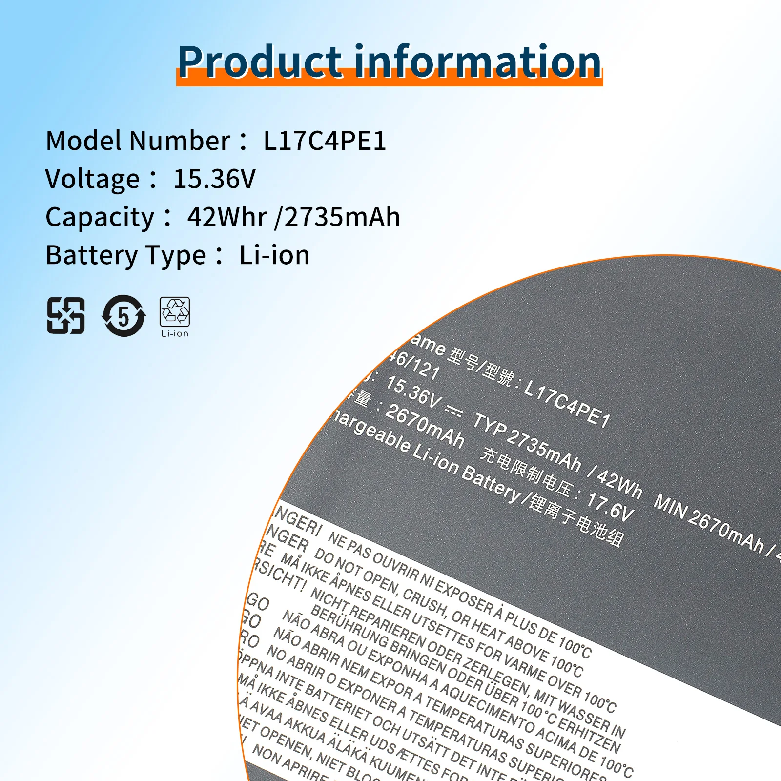 L17C4PE1 Pour Lenovo YOGA S730-13 S730-13IWL (81J0) urgence aPad 730S 13 730S-13SuffL Ordinateur Portable Batterie L17SafePE1 L17S4PE1