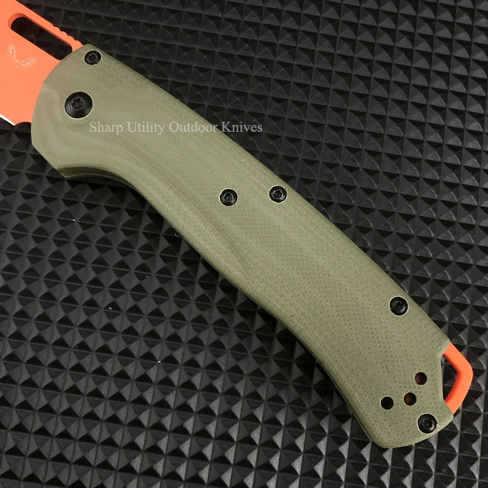 BM Taggedout 15535 Hunting Flipper Knife Outdoor Manual Folding Knife G10 Handle Survival Camping Jackknife EDC Multi Tools