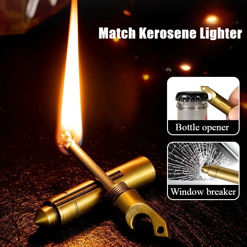 

НОВАЯ открывалка для бутылок, спичечная зажигалка 3-в-1, многофункциональная водонепроницаемая портативная зажигалка для сигарет и аксессуары для курения
