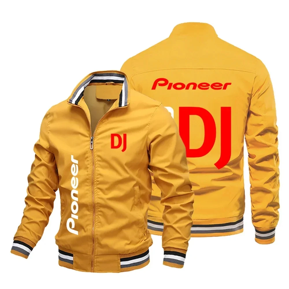 Four season hot selling music festival baseball jacket pioneer DJ print logo jacket men\'s and women\'s oversized pilot jacket