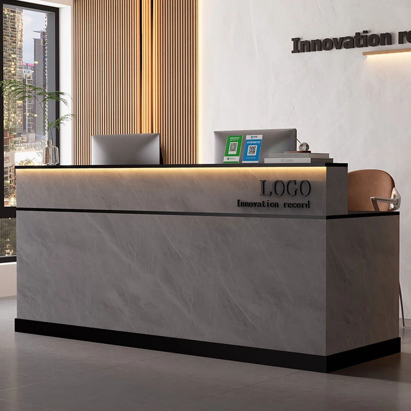 

Hotels Storage Reception Desks Orange Checkout Drawers Classic Reception Desks Corner Luxury Mostrador Recepcion Furniture