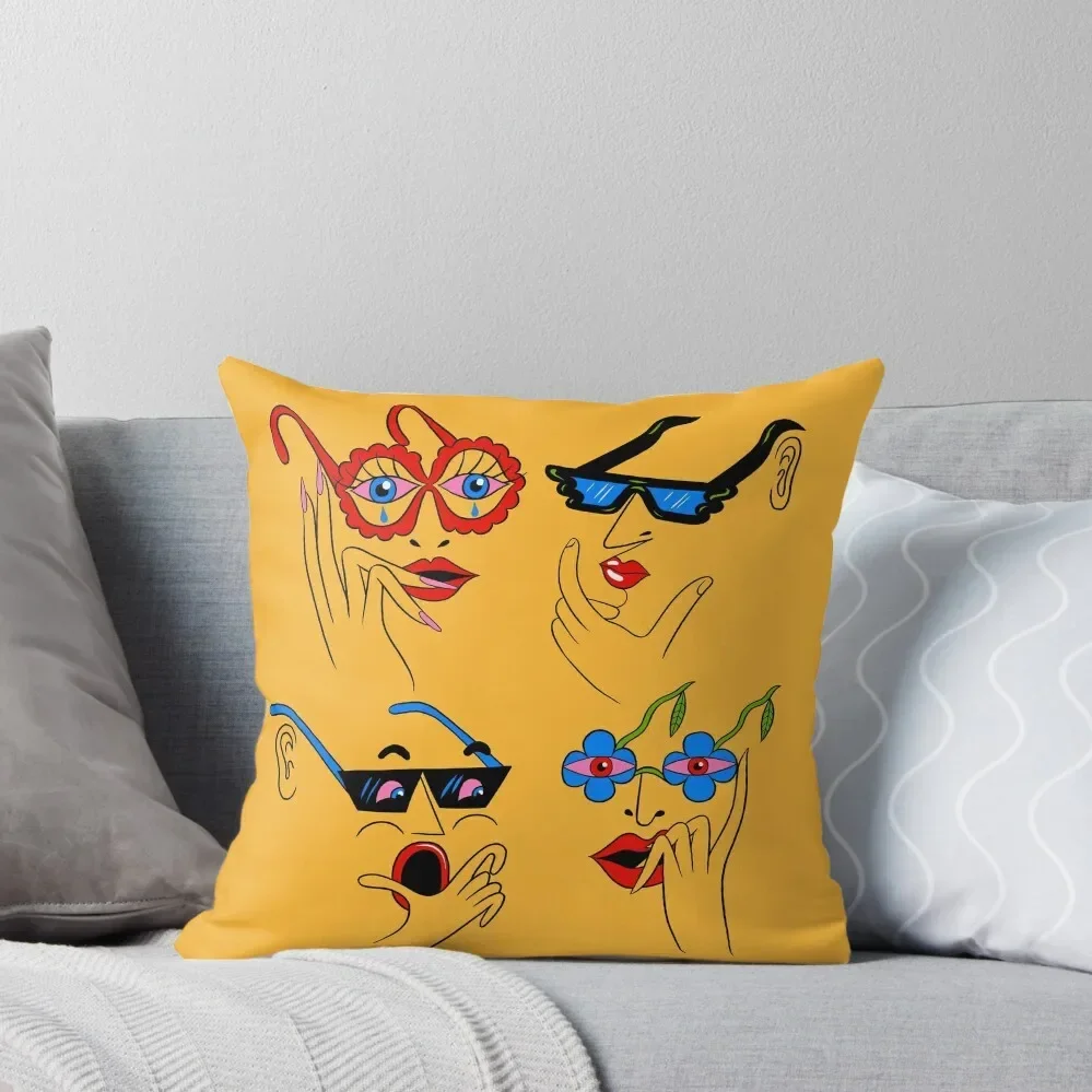 

Glasses Flash 2021 Throw Pillow Pillowcases Cushion Cover Set pillow