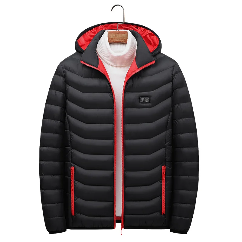 

Heat generating electric black technology detachable hat cotton jacket