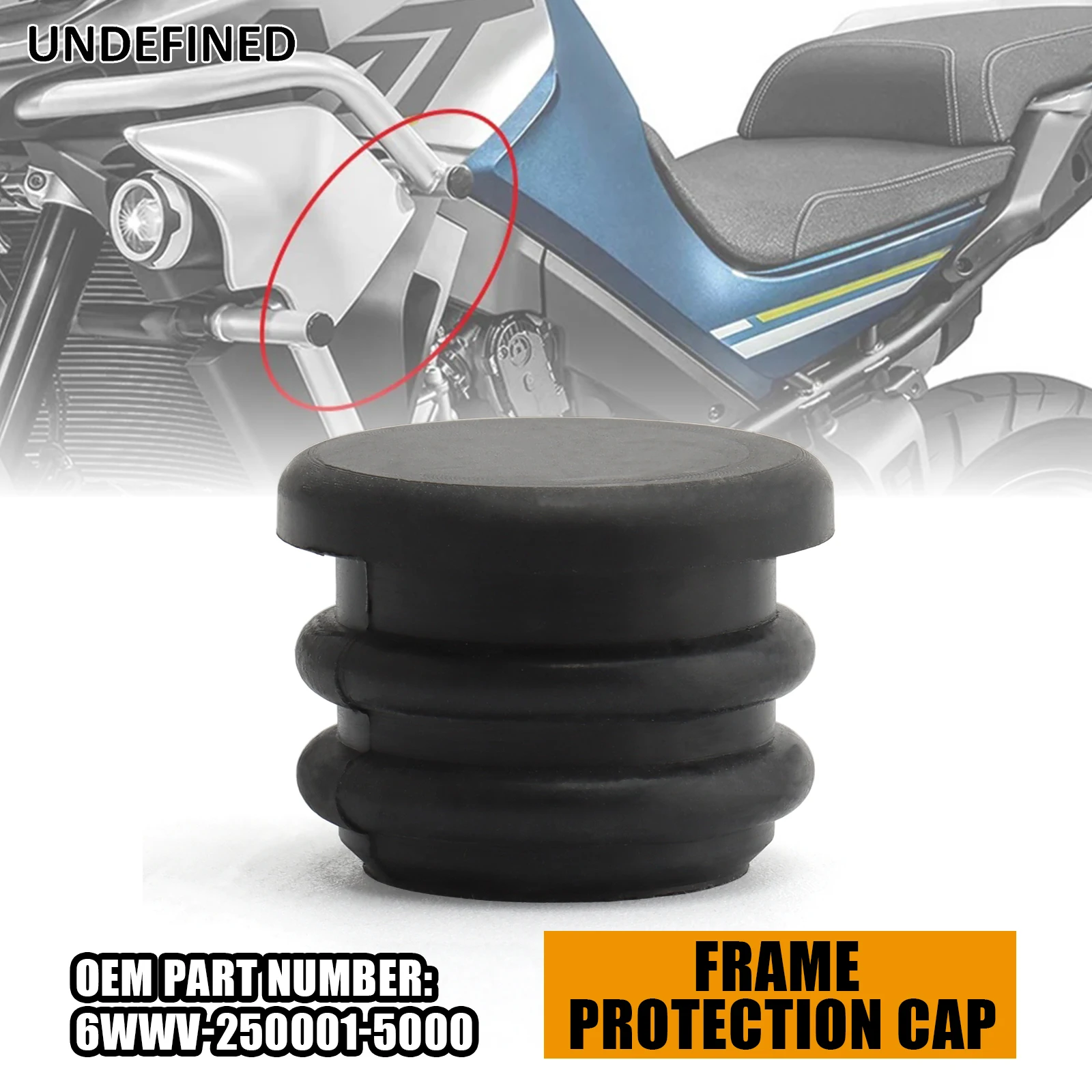 

Motorcycle Rubber Frame Protection Cap Bumper Trim Cover For CFMOTO 800MT 800 MT Replace OEM Part Number 6WWV-250001-5000