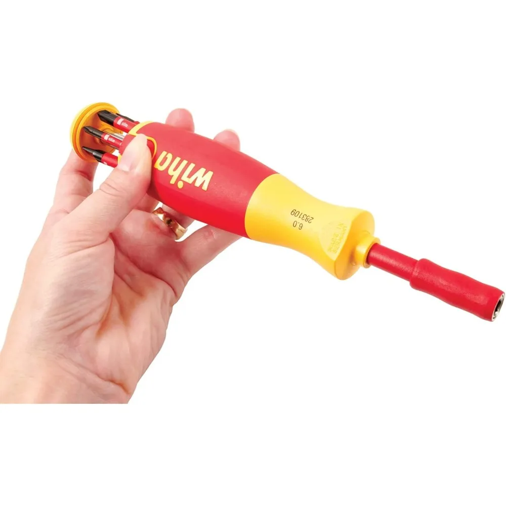 طقم سائق Slimline معزول مكون من 7 قطع مع شفرات مشقوقة وفيليبس