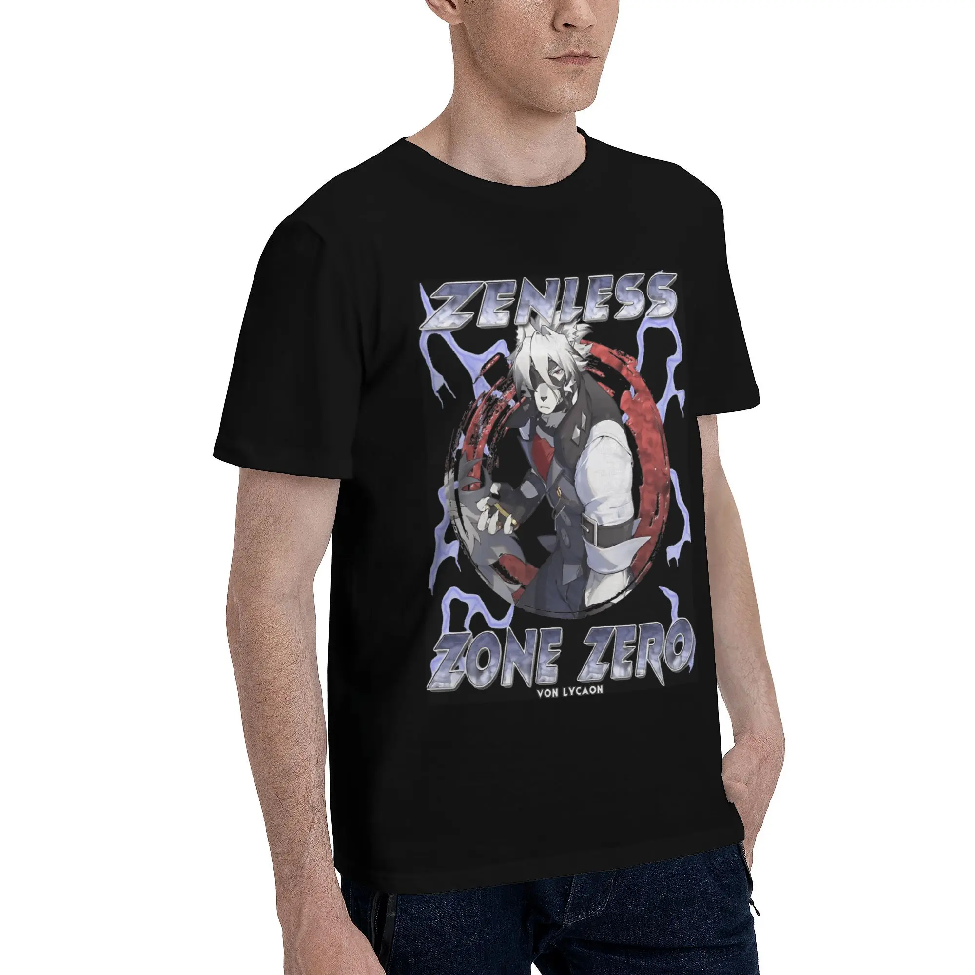 Zenless Zone Zero T Shirts Men Pure Cotton Leisure T-Shirts Round Neck ACG ARPG Game Tees Short Sleeve Clothing 6XL