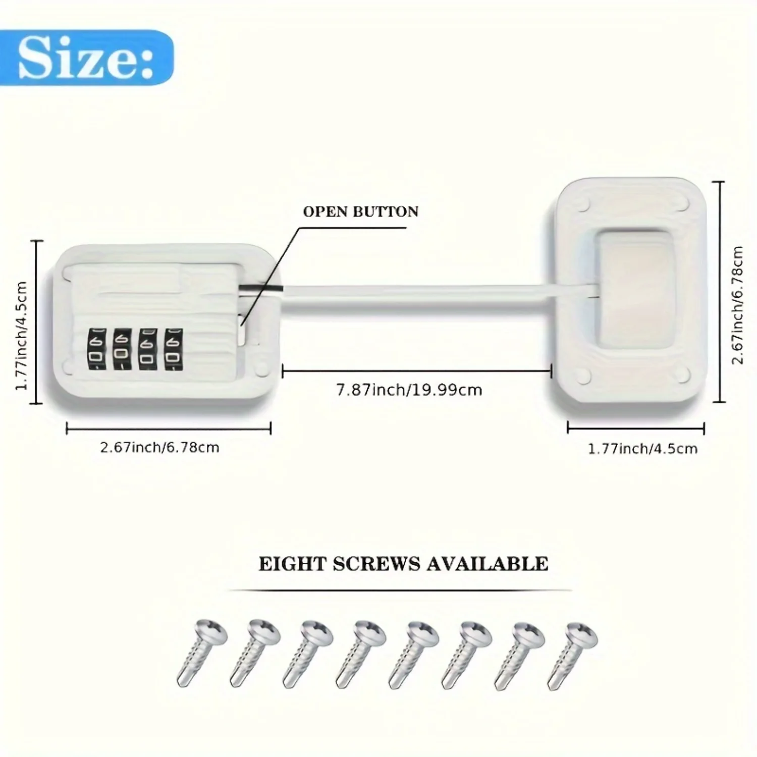 Easy-Install Youngsters Safety Lock For Refrigerators, Cabinets & More - No Tools Or Drilling Required