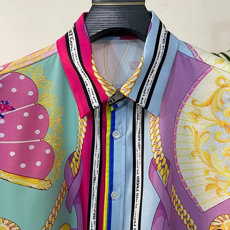 

Casual Slim Fit Full Mens Social Paisley Floral Print Shirtmens clothingshirtshirts for men2025men clothLuxury Royal Shirts Men