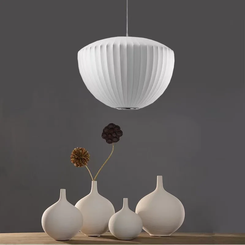 

Denmark Designer Bubble Silk Suspension Pendant Lamp Ceiling Chandelier Hanging Light for Dining Living Room Kitchen Bedroom