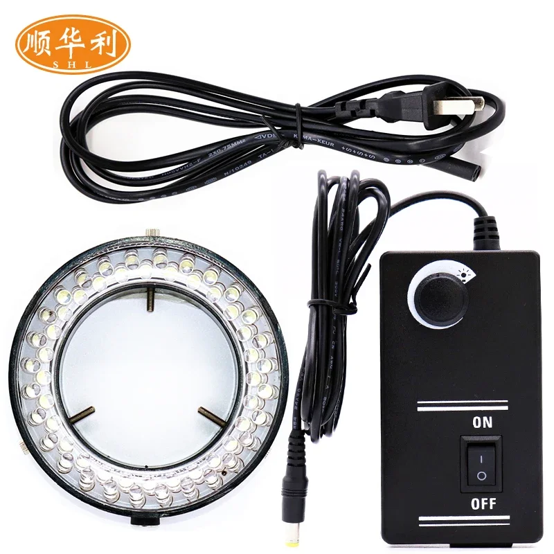 Microscope Ring Light Source LED Ring Light 60pcs Microscope Fluorescent Light Adjustable High Brightness