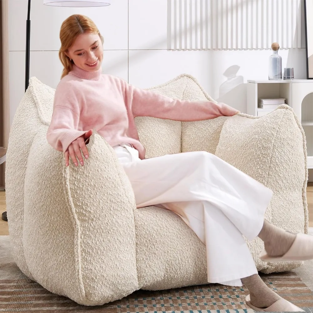 

Bean Bag Chairs Large Bean Bag Couch for Adults Stuffed Sofa Chair Comfy Giant Bean Bag Chair with Armrest for Living Room,Readi