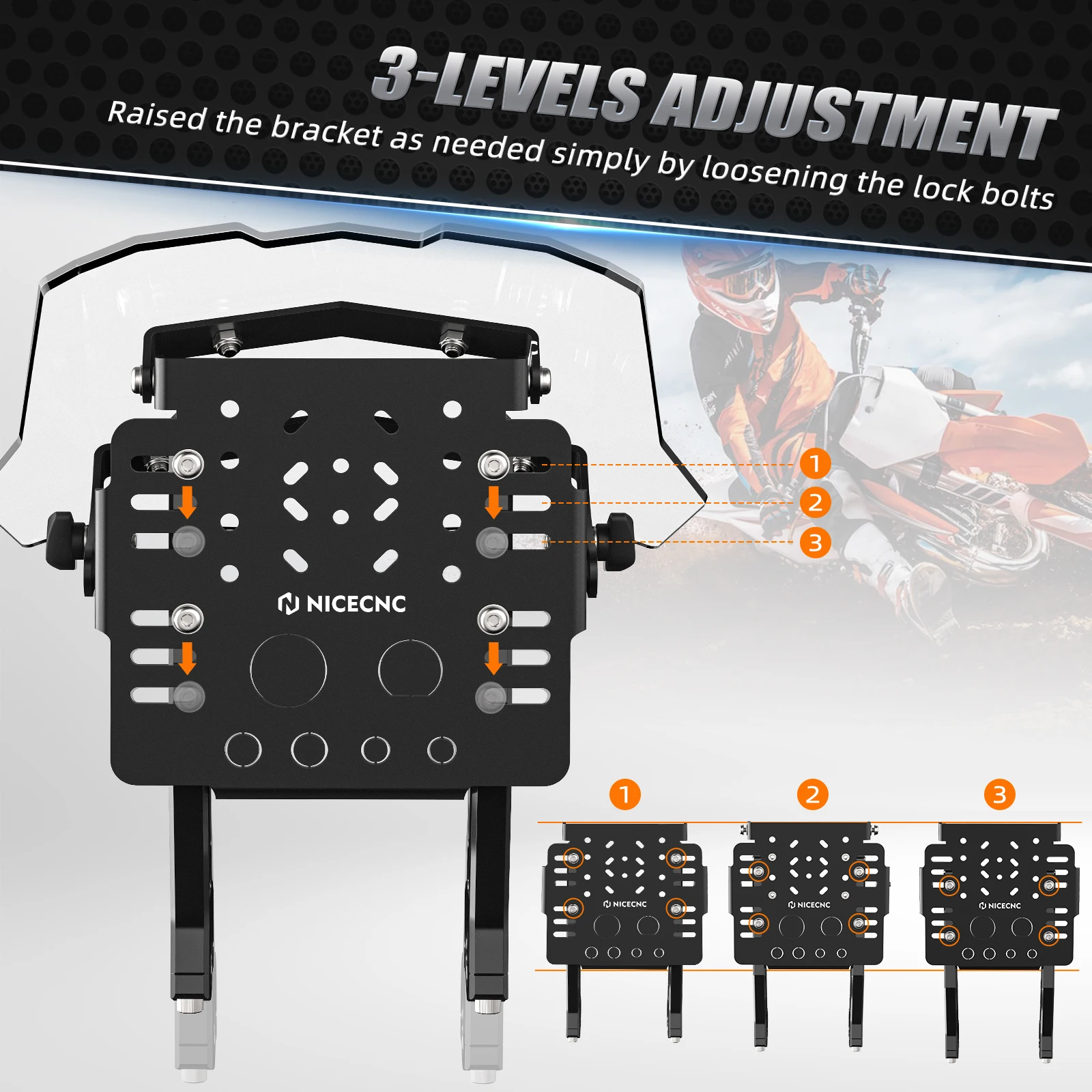 Suporte universal da montagem de GPS, mini jogo da carenagem, KTM 2004-24, EXC, EXCF, SX, SXF, XC, XCF, XCW, XCFW, TPI 125, 250, 300, 350, 400, 450, 500