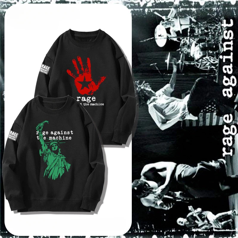 2026 Rage Against The Machine Band Crew T-shirt for Men - American Style Casual Wear