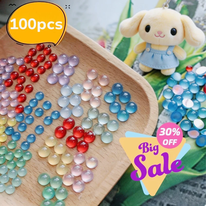 New 100/50PCS Round Flat Resin Eyes Cat Safety Eyes Imitation Agate DIY Plush Animal Toy Doll Eyes Sewing Handcrafts Accessories
