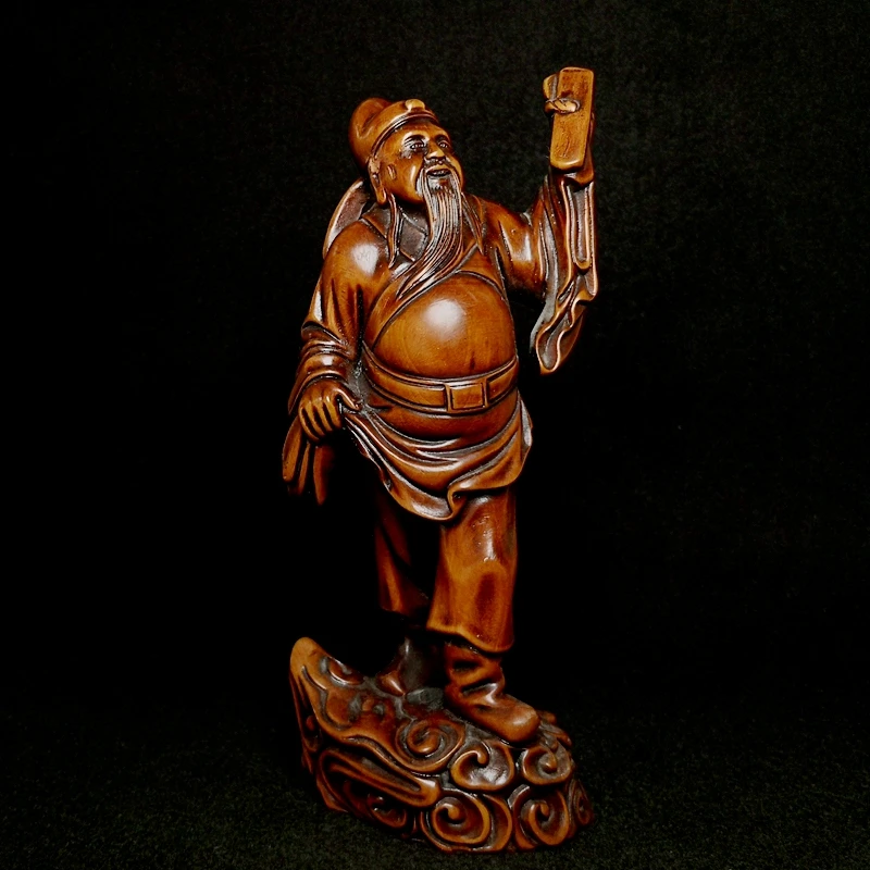 art-antique-de-1919-taille-16×62-cm-bois-de-buis-chinois-ancien-sculpte-statue-de-cao-guojiu-l'un-des-huit-immortels-collection