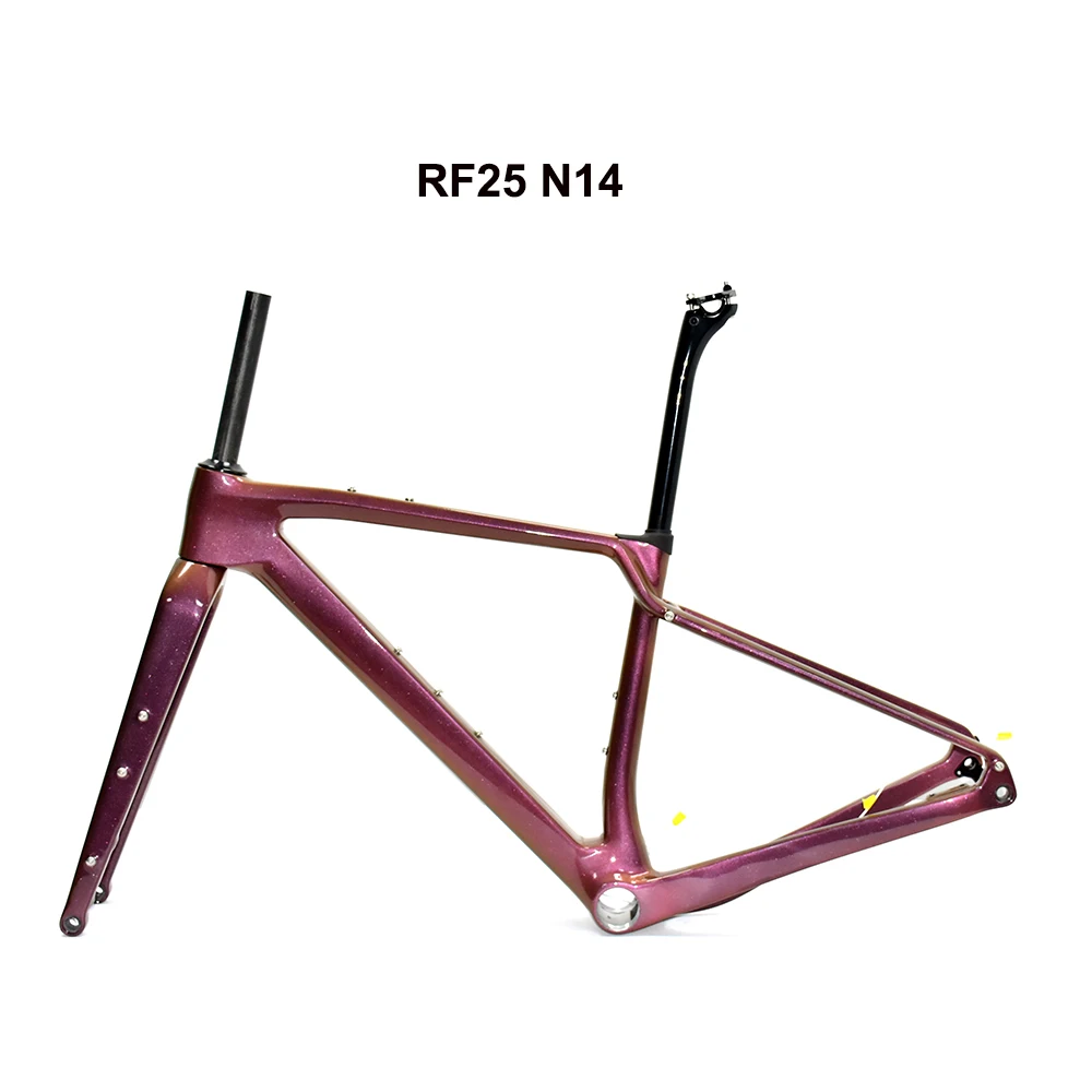 Chameleon Carbon Frame for Gravel Bike, Full Inner Cable, Bicycle Framework, Customized Color