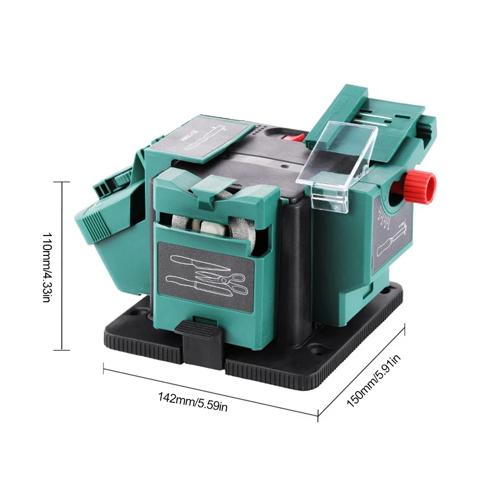 Affilacoltelli elettrico multifunzionale affilatrice universale montaggio su banco affilatrice multiuso/scalpello/lama piana/affilatura trapano HSS