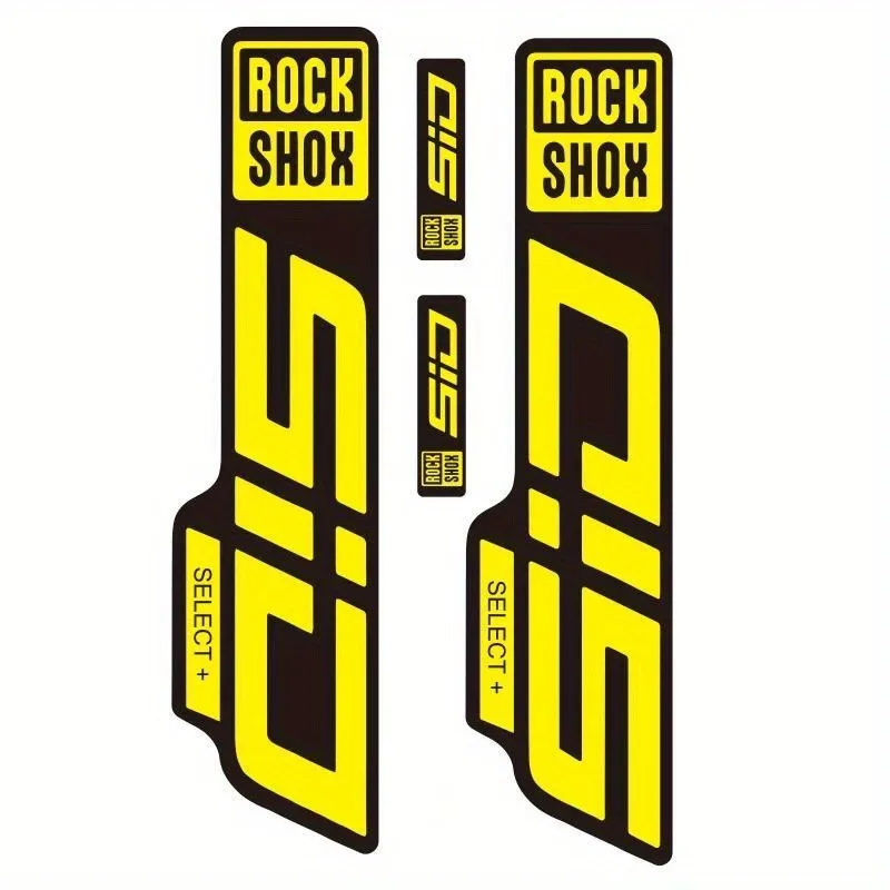 4Pcs Rockshox SID SELECT+ Front Fork Clear Vinyl Stickers Blue Orange Anti-scratch Paint Protection MTB Decals