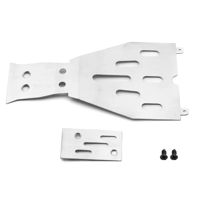 2pcs Stainless Steel Chassis Armor Protector for TRXS 1/10 Ford F-150 Raptor RC Car Upgrade Parts Accessories