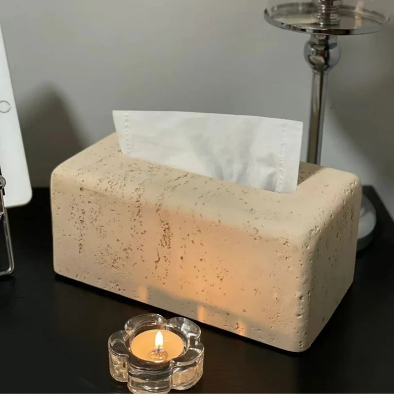

Creative Tissue Box Simple Rectangular Wet Wipes Tissue Case Luxury Elegant Napkin Tissues Paper Box Kitchen Tissues Storage Box