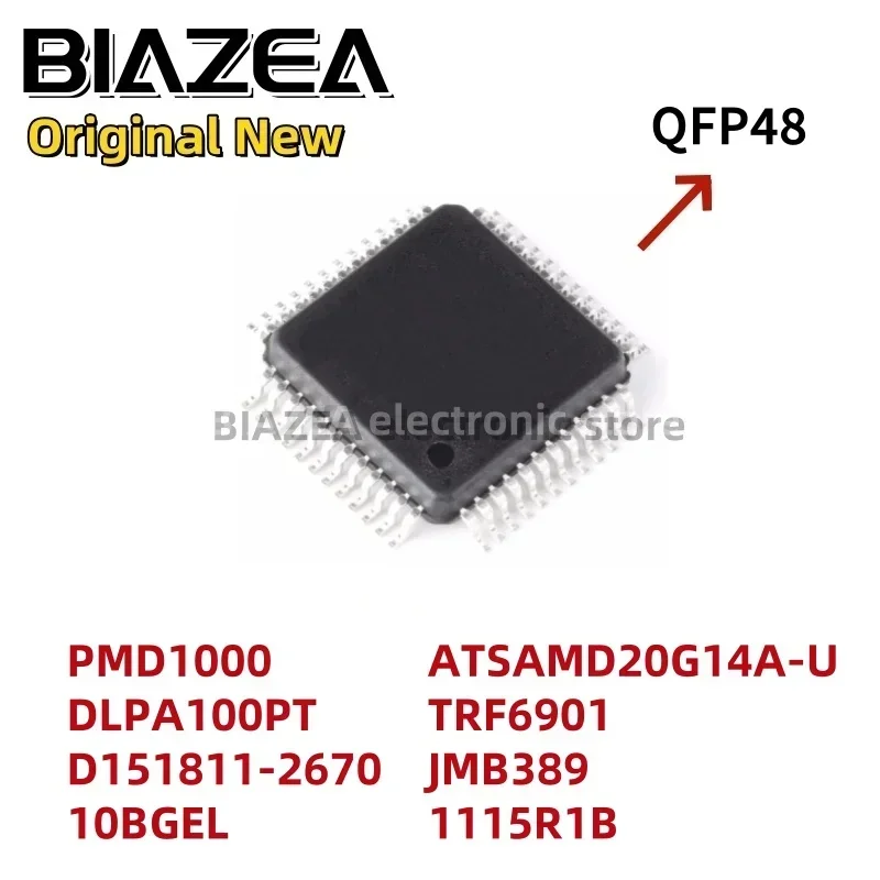 1piece PMD1000 DLPA100PT 10BGEL D151811-2670 ATSAMD20G14A-U TRF6901 JMB389 1115R1B QFP48