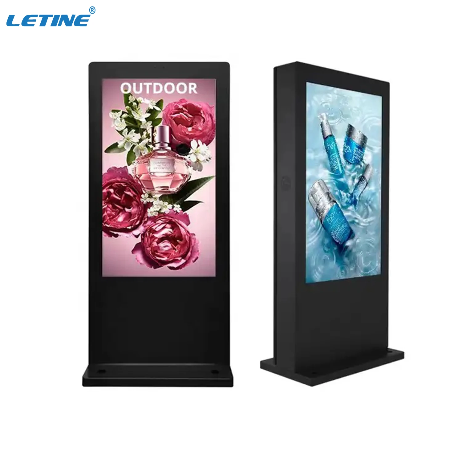 Kios Layar Sentuh Digital LCD 1080p Kecerahan Tinggi 32-Inci yang Dapat Disesuaikan untuk Iklan Luar Ruangan di Pusat Perbelanjaan dan Toko Ritel