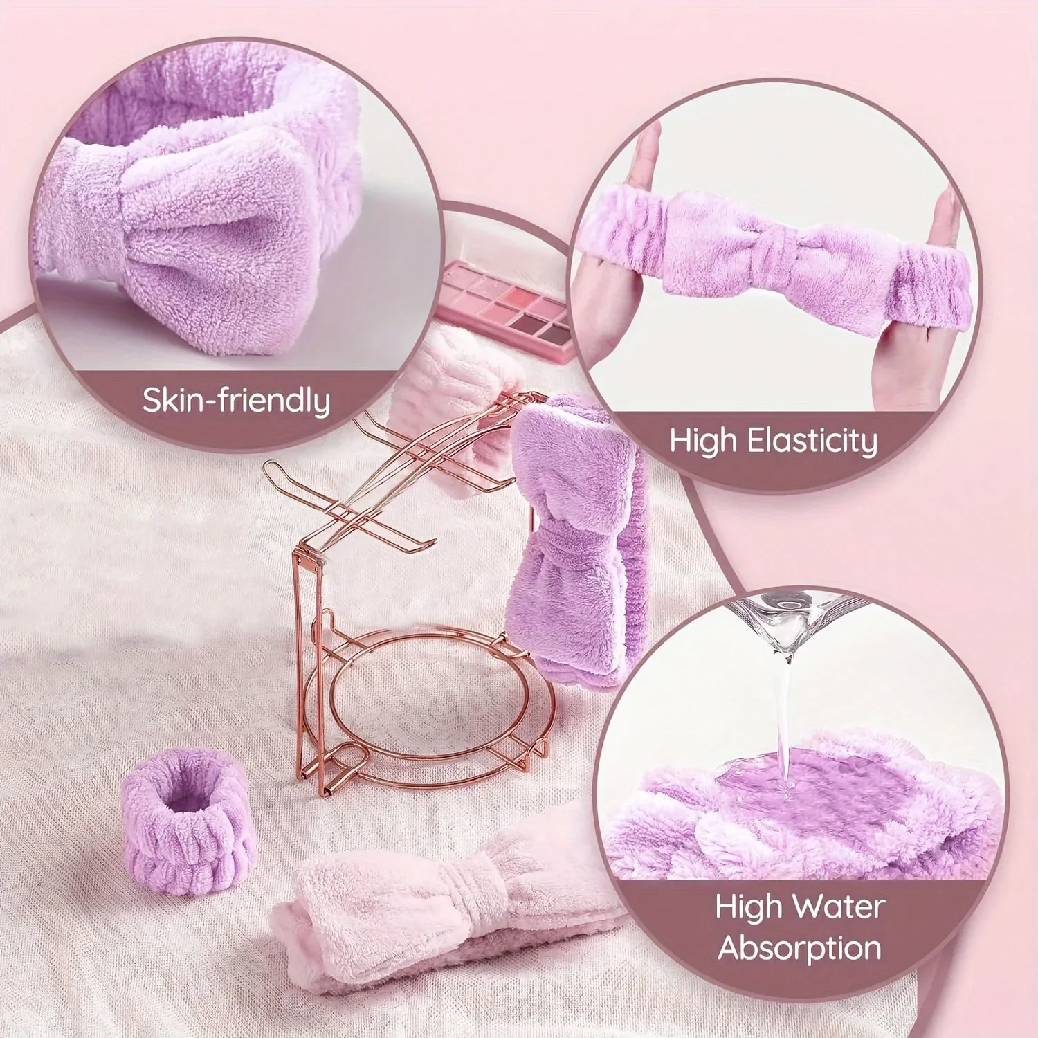 1PCS Women Makeup Coral Fleece Headband Wash Face Soft Hair Holder Elastic Top Knot Hairbands Girl Headwear Hair Accessories