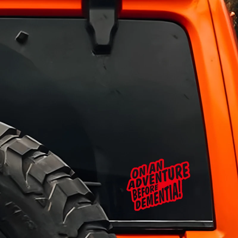 "على مغامرة قبل الخرف!" ملصقات سيارة كاملة للجسم والنوافذ "على مغامرة قبل الخرف!" ملصقات السيارات الكاملة