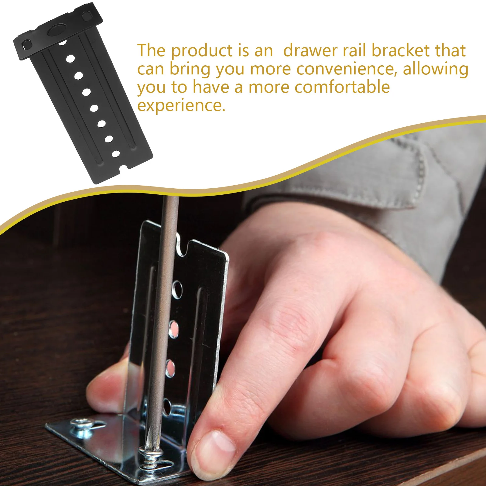 

1 Set Keyboard Slide Brackets Extended Track Connectors Durable Noise Reduction For Office Studio Use Keyboard Slides Parts