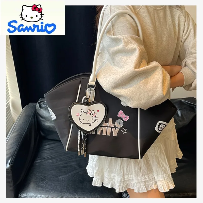 حقيبة يد نسائية عالية الجودة من سانريو كارتون هالو كيتي ذات سعة كبيرة ومتعددة الاستخدامات كاجوال بكتف واحد #3