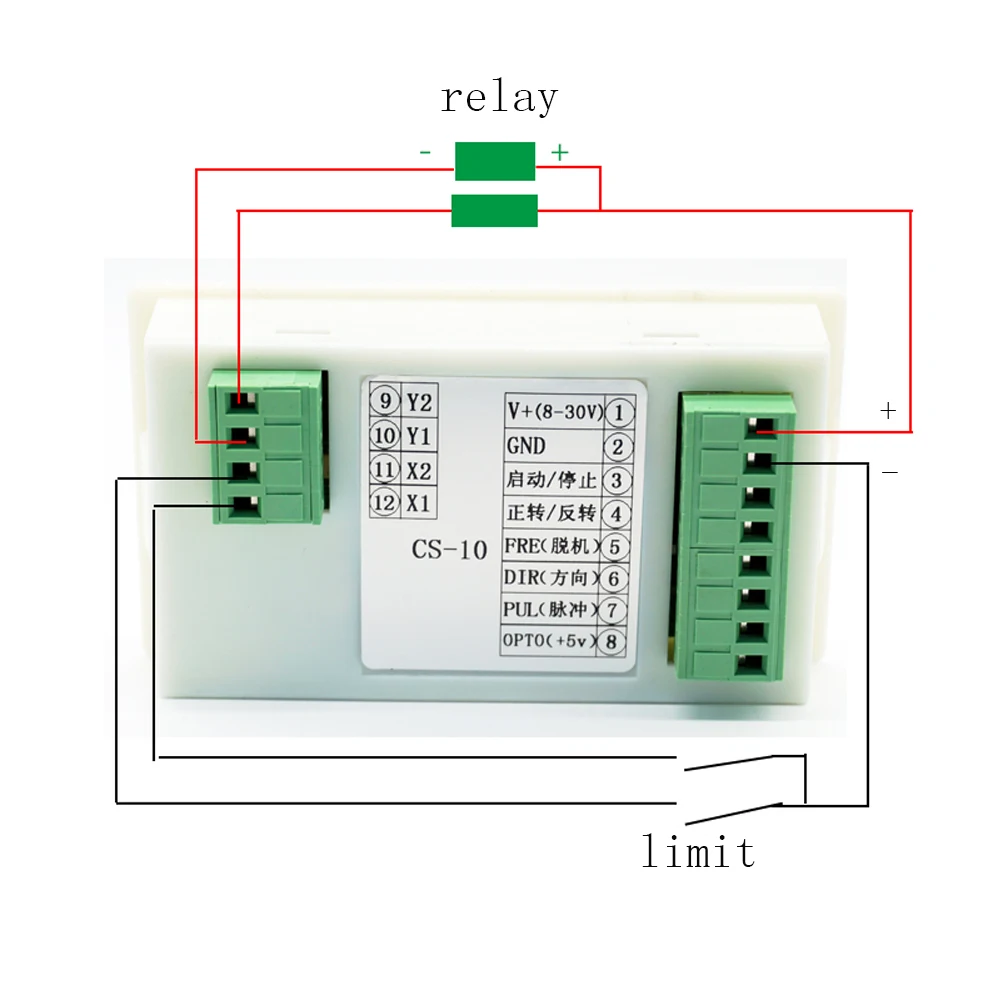 

CS10-3 Stepper Motor Controller Stepper Motor Stepless Speed Controller Pulse Generator Electronic Switch with Led Display