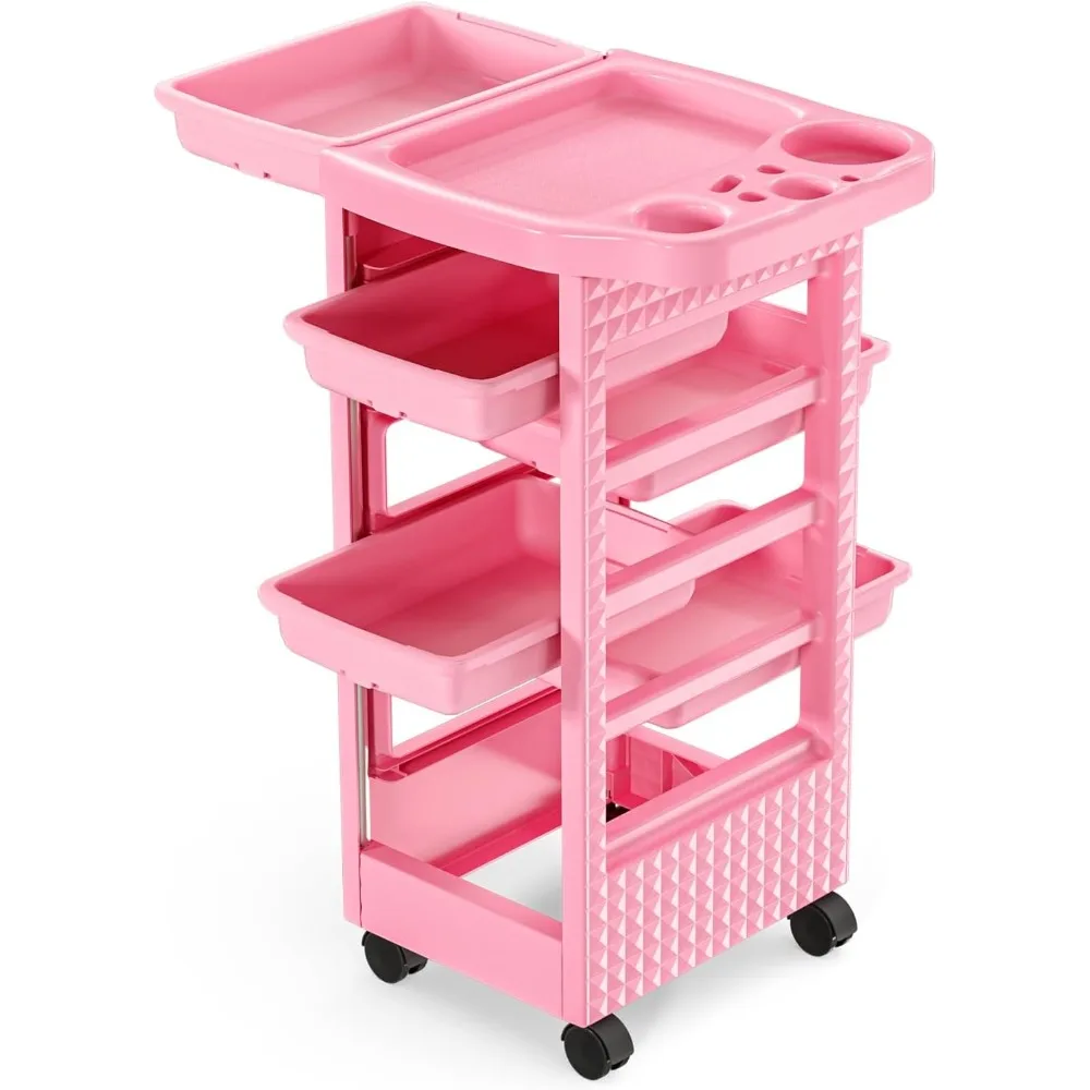 

Hair Trolley Salon Storage Cart for Hair Stylist Rolling Salon Trolley Cart with Wheels & Mobile Beauty Cart Styling Station