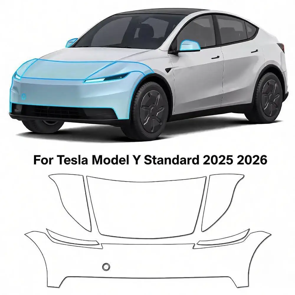 8.5Mil TPU Scratch-resistant Clear Paint Protection Film For Tesla Model Y Standard 2025 2026 Body Transparent Bra Per-cut PPF
