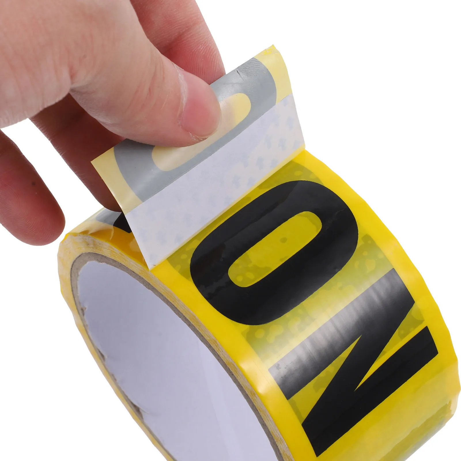 

1 Roll Yellow Warning With Black Letters Safety Marking For Parking Barriers Floor Decals Outdoor Indoor Use Caution Tape Roll