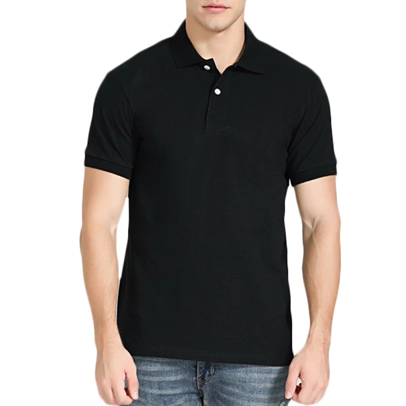 100% Cotton Men's Summer Short Sleeves Polo Comfortable Breathable Pure Color Polo T-shirts Tops S-5XL Plus Size 811 image 2