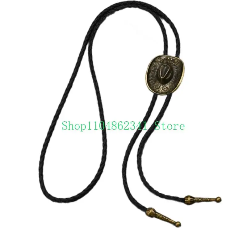 5asd Vintage Western theo chủ đề PU Bolo Bolo Tie điều chỉnh Vòng cổ có thể điều chỉnh Chiếc áo choàng cổ áo cho trang phục